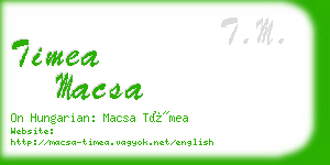 timea macsa business card